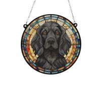 Image Industry Cocker Spaniel Black Stained Glass Effect Suncatcher - Garden Gift - Dog Gift - Pet Memorial (19cm)
