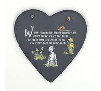 Image Industry Dalmatian Memorial Slate Heart Keepsake - Pet Remembrance Plaque
