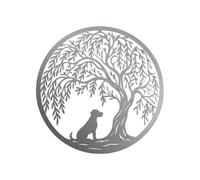 Image Industry Dog Willow Tree Steel Garden Sculpture Memorial Garden Art