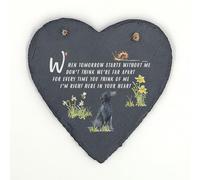 Image Industry Flat Coated Retriever Memorial Slate Heart Keepsake - Pet Remembrance Plaque