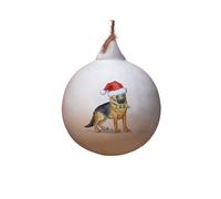 Image Industry German Shepherd Ceramic Bauble - Tree Decoration - Christmas Decorations Dog Gift - Dog Lovers