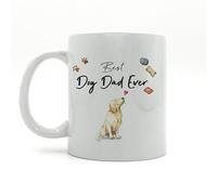 Image Industry Golden Retriever Best Dog Dad Ceramic Mug - 11oz Coffee Cup for Dog Lovers | Funny Gift for Him | UK Designed Pet Lover Present