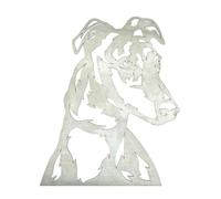 Image Industry Greyhound Portrait Steel Sculpture - Pet Art Gift - Gift for Dog Lovers - Small 213 x 255 mm