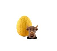 Image Industry Highland Cow Easter Gift Mini Cow in Egg Cute Spring Keepsake - Tiny Litte Gift
