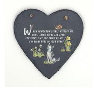 Image Industry Husky Memorial Slate Heart Keepsake - Dog Remembrance Plaque Sympathy Gift Pet Loss Ornament Hanging Decoration