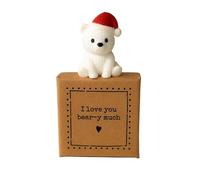 Image Industry I Love You Bear-y Much - Tiny Little Gifts - Polar Bear Keepsake in Small Gift Box - Sentimental Style Gift for Best Friend or Loved One