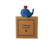 Image Industry “I Whaley Love You” Tiny Little Gift - Whale Mini Figurine Keepsake | Best Friend & Loved One Sentimental Valentine Gift | Cute UK Handmade Token Present