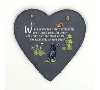 Image Industry Labrador Black Memorial Slate Heart Keepsake - Pet Remembrance Plaque