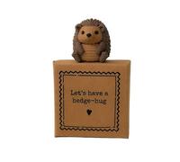 Image Industry “Let’s Have a Hedge-Hug” Tiny Little Gift - Hedgehog Mini Figurine Keepsake | Best Friend Sentimental Gift | Cute UK Handmade Token Present