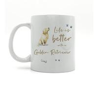 Image Industry Life is Better Golden Retriever Ceramic Mug - Dog Lovers - Coffee Mug - Dog Mug