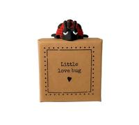 Image Industry “Little Love Bug” Tiny Little Gift - Ladybird Mini Figurine Keepsake | Best Friend & Loved One Sentimental Valentine Gift | Cute UK Handmade Token Present