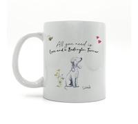 Image Industry Love and a Bedlington Terrier Ceramic Mug - Dog Lovers - Drinking Mug - Dog Mug