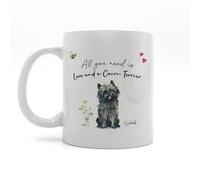 Image Industry Love and a Cairn Terrier Black Ceramic Mug - Dog Lovers - Drinking Mug - Dog Mug