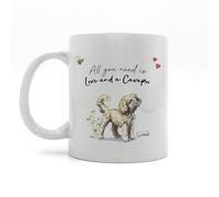 Image Industry Love and a Cavapoo Blonde Ceramic Mug - Dog Lovers - Drinking Mug - Dog Mug