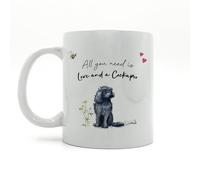 Image Industry Love and a Cockapoo Black Ceramic Mug - Dog Lovers - Drinking Mug - Dog Mug