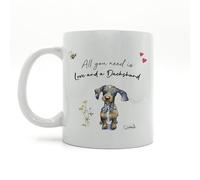 Image Industry Love and a Dachshund Dapple Ceramic Mug - Dog Lovers - Drinking Mug - Dog Mug