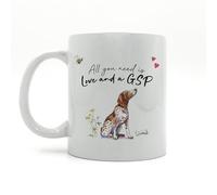 Image Industry Love and a German Shorthaired Pointer Ceramic Mug - Dog Lovers - Drinking Mug - Dog Mug