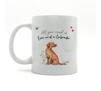 Image Industry Love and a Labrador Fox Red Ceramic Mug - Dog Lovers - Drinking Mug - Dog Mug