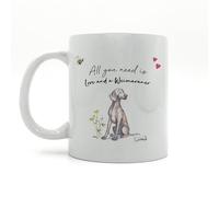 Image Industry Love and a Weimaraner Ceramic Mug - Dog Lovers - Drinking Mug - Dog Mug
