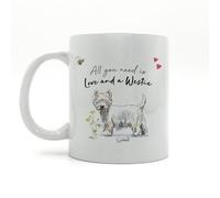 Image Industry Love and a Westie Ceramic Mug - Dog Lovers - Drinking Mug - Dog Mug