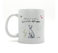 Image Industry Love and a Whippet Ceramic Mug - Dog Lovers - Drinking Mug - Dog Mug