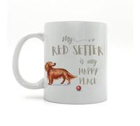 Image Industry My Happy Place Red Setter Ceramic Mug - Dog Lovers - Coffee Mug - Dog Mug