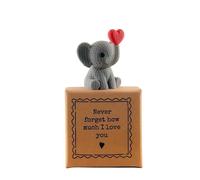 Image Industry Never Forget How Much I Love You - Tiny Little Gifts Elephant Keepsake - Sentimental Token in Small Gift Box - Thoughtful Present for Loved One