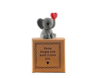 Image Industry Never Forget How Much I Love You - Tiny Little Gifts Elephant Keepsake - Sentimental Token in Small Gift Box - Thoughtful Present for Loved One