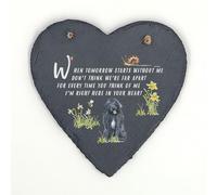 Image Industry Newfoundland Memorial Slate Heart Keepsake - Pet Remembrance Plaque