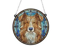 Image Industry Nova Scotia Duck Tolling Retriever Stained Glass Effect Suncatcher - Garden Gift - Dog Gift - Pet Memorial (13cm)