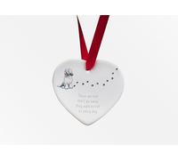Image Industry Old English Sheepdog Walk Beside Us Ceramic Heart - Dog Memorial - Memorial Gift - Hanging Decoration