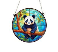Image Industry Panda Stained Glass Effect Suncatcher - Hanging Ornament - Animal Lovers - New Home - Acrylic (13cm)