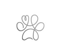 Image Industry Paw Print Outline Steel Garden Sculpture Pet Memorial 15cm
