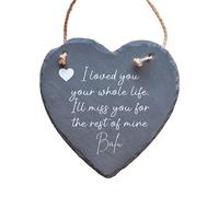 Image Industry Personalised Slate Heart Memorial - Engraved Pet Remembrance Plaque - Custom Name Keepsake