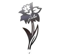 Image Industry Personalised Steel Daffodil Garden Ornament - Custom Metal Flower Gift - Rusting Outdoor Memorial Decoration