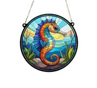 Image Industry Seahorse Stained Glass Effect Suncatcher - Hanging Ornament - Animal Lovers - New Home - Acrylic (13cm)