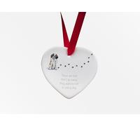 Image Industry St Bernard Walk Beside Us Ceramic Heart - Dog Memorial - Memorial Gift - Hanging Decoration