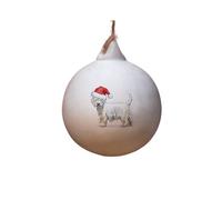 Image Industry Westie Ceramic Bauble - Tree Decoration - Christmas Decorations Dog Gift - Dog Lovers