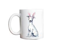 Image Industry Whippet Dog - Easter Mug - Bunny Ears Cute - Dog Lover Gift - Ceramic Mug