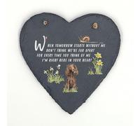 Image Industry Working Cocker Spaniel Liver Memorial Slate Heart Keepsake - Pet Remembrance Plaque