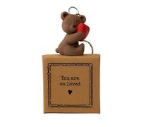 Image Industry “You Are So Loved” Tiny Little Gifts Keyring - Bear Mini Figurine | Best Friend Sentimental Gift | Cute UK Handmade Keepsake Token