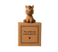 Image Industry You Make My Heart Gallop - Tiny Little Gifts - Horse Keepsake in Small Gift Box - Sentimental Style Gift for Best Friend or Loved One