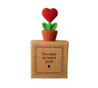 Image Industry “You Make My Heart Grow” Tiny Little Gift - Heart Mini Figurine Keepsake | Best Friend & Loved One Sentimental Valentine Gift | Cute UK Handmade Token Present
