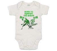 Image is Everything IiE, Born to support The Bhoys Just like my Daddy, Baby Football Supporter Bodysuit, 0-3m, White