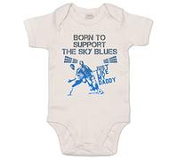 Image is Everything IiE, Born to support The Sky Blues Just like my Daddy, Baby Football Supporters Bodysuit, 0-3m, White