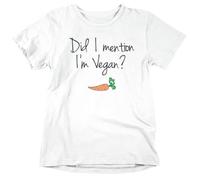 Image is Everything IIE, Did I Mention I'm Vegan Plant Based Life Earthlings Womens Ladies Gift T-Shirt, White, 8 XS