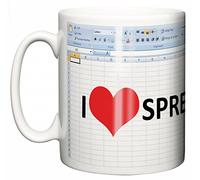 Image is Everything IiE, I Love Heart Spreadsheets, cool funny Office novelty ceramic coffee or tea Mug