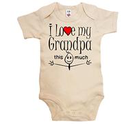 Image is Everything IiE, I Love My Grandpa This Much, Cute Baby Unisex Bodysuit 3-6m Natural