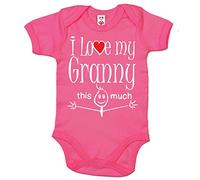Image is Everything IiE, I Love My Granny This Much, Cute Baby Unisex Bodysuit 12-18m Fuchsia Pink