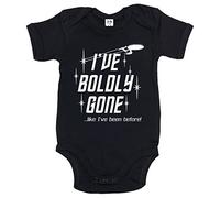 Image is Everything IIE, I've Boldly Gone, Like I've Been Before!, Baby Unisex Bodysuit, 6-12m, Black